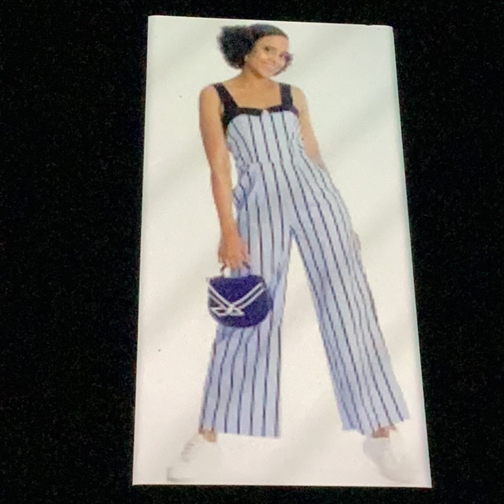 Retro 50s Style Nautical Striped Jumpsuit S